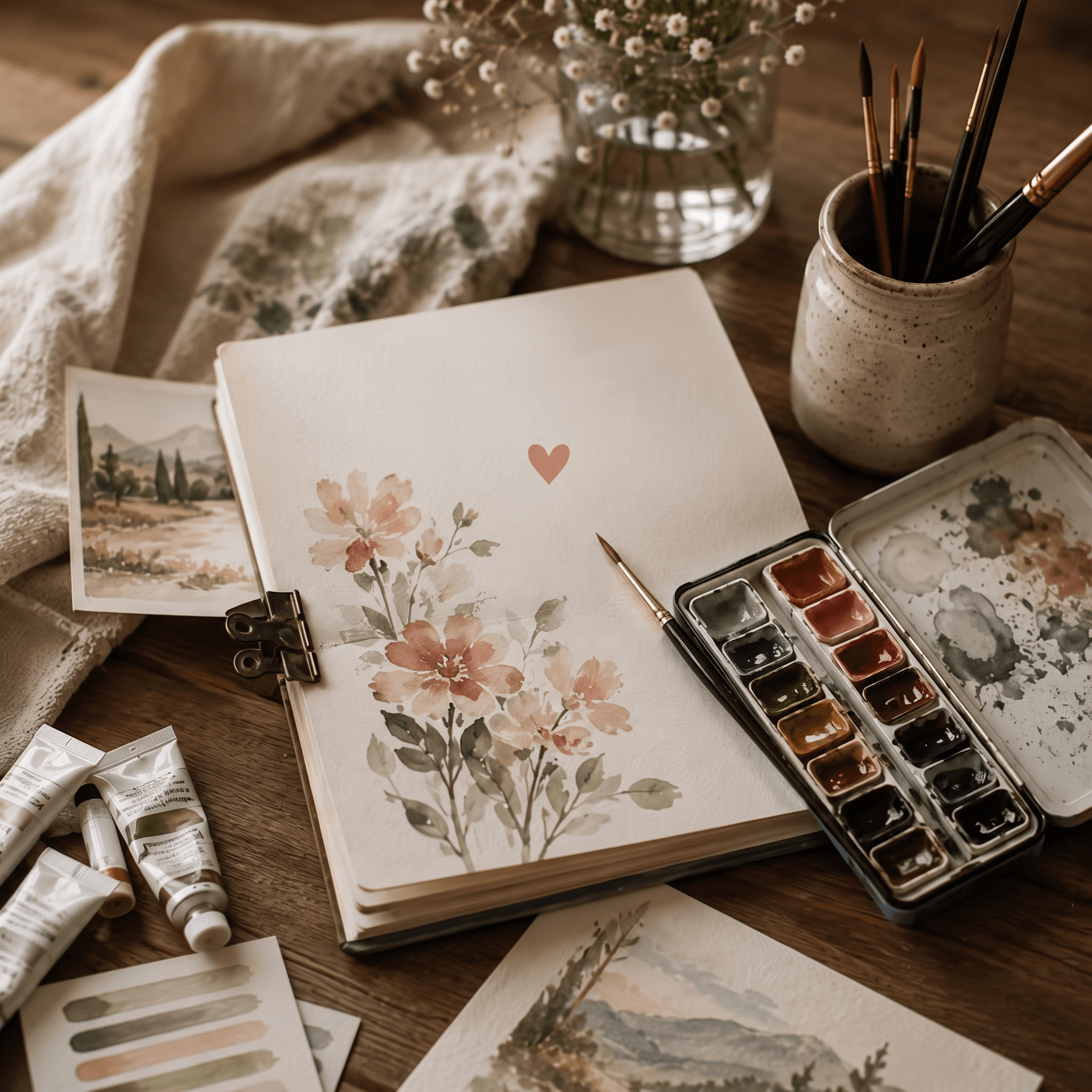 احتراف الرسم بالالوان المائيه للمبتدئين — cover